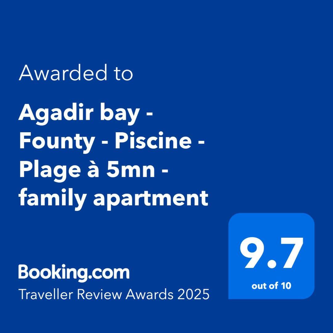 Agadir Bay - Founty - Piscine - Plage A 5Mn - Family Apartment Eksteriør billede